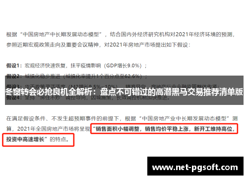 冬窗转会必抢良机全解析：盘点不可错过的高潜黑马交易推荐清单版